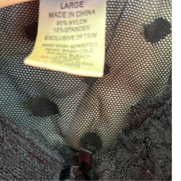 Rampage intimates black  Size L Underwire Molded Cup Lingerie Nightie - Picture 3 of 6